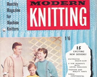 Modern Knitting - March 1956 Knitmaster (PDF - EBook - Digital Download) - Pattern Book for Machine Knitting