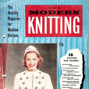Modern Knitting - January 1956 Knitmaster (PDF - EBook - Digital Download) - Pattern Book for Machine Knitting