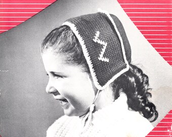 Girl's Dutch Hood - Strick-Matador (PDF - EBook - Digital Download) - Pattern for Machine Knitting