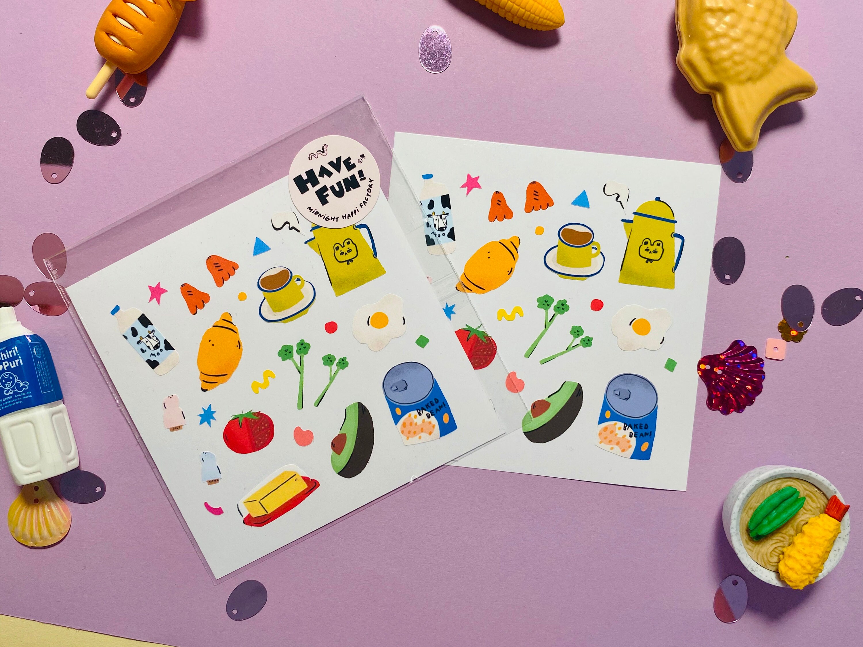Breakfast Food Sticker Sheet • Kawaii Planner Stickers - Etsy