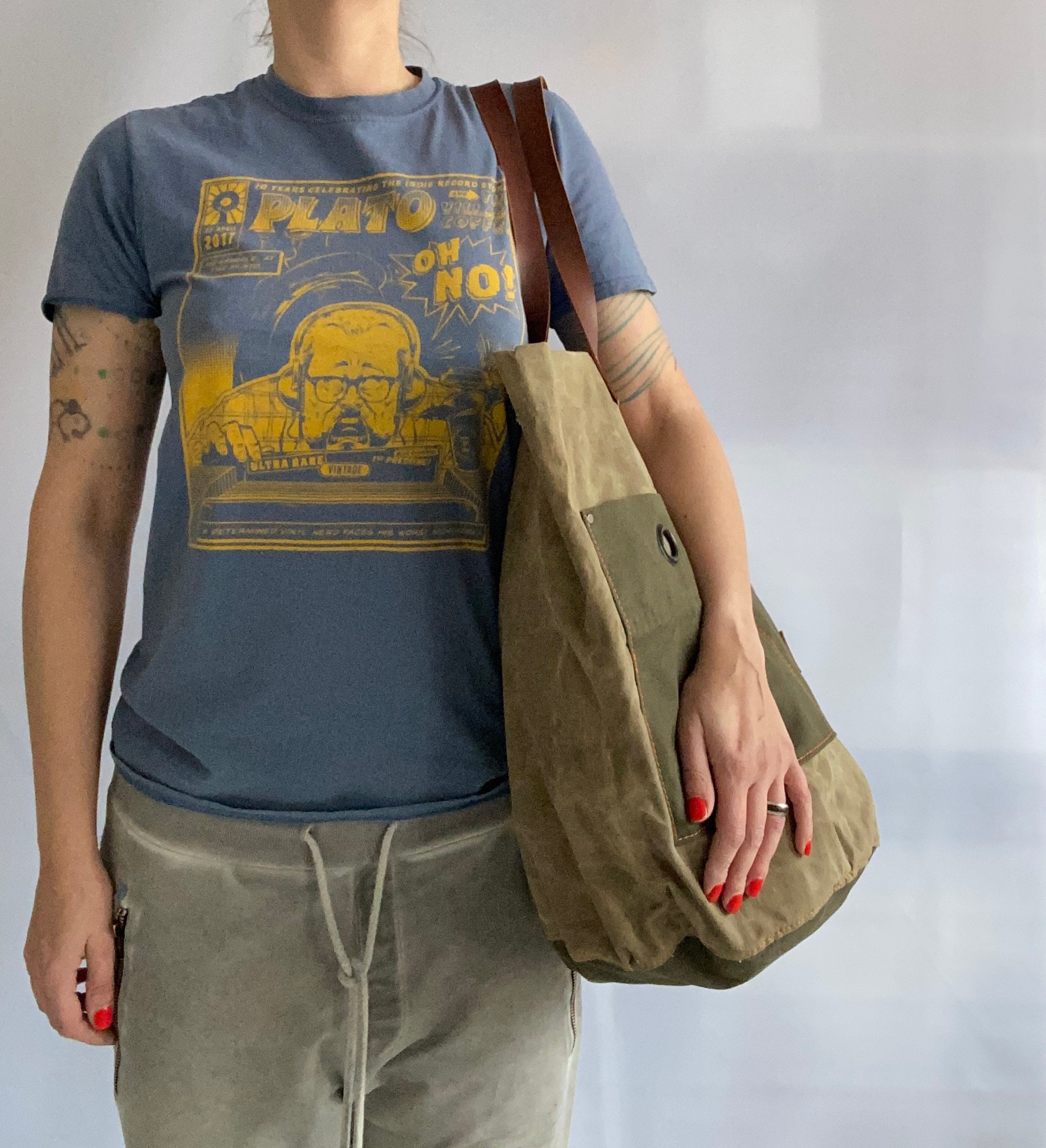 Recycled military canvas handbags sale