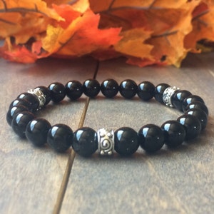 TOURMALINE BRACELET -Beaded Bracelets, Protection Bracelet, Chakra Bracelet, Healing Crystal and Stone, Spiritual Healing, Black Tourmaline
