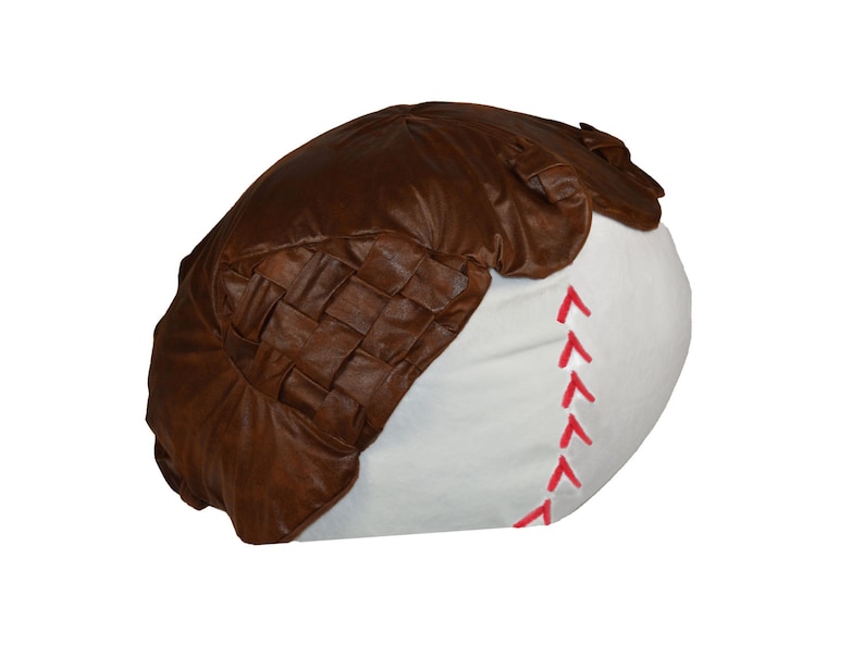 Baseball bean bag chair with baseball glove blanket Etsy