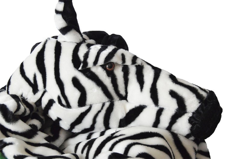 Zebra Bean Bag Chair With Blanket of Grass Etsy