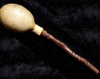 Shamanic Deerskin Seed Rattle - undecorated - made to order