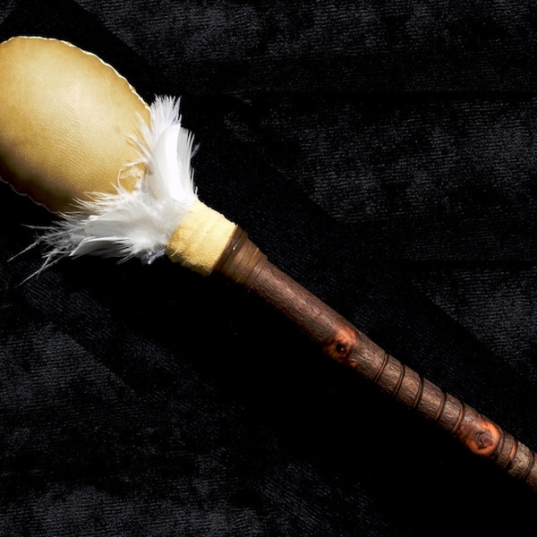 Deerskin rattle - decorated