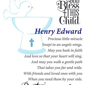Baptism Poem Printable | Includes *FREE* Customization