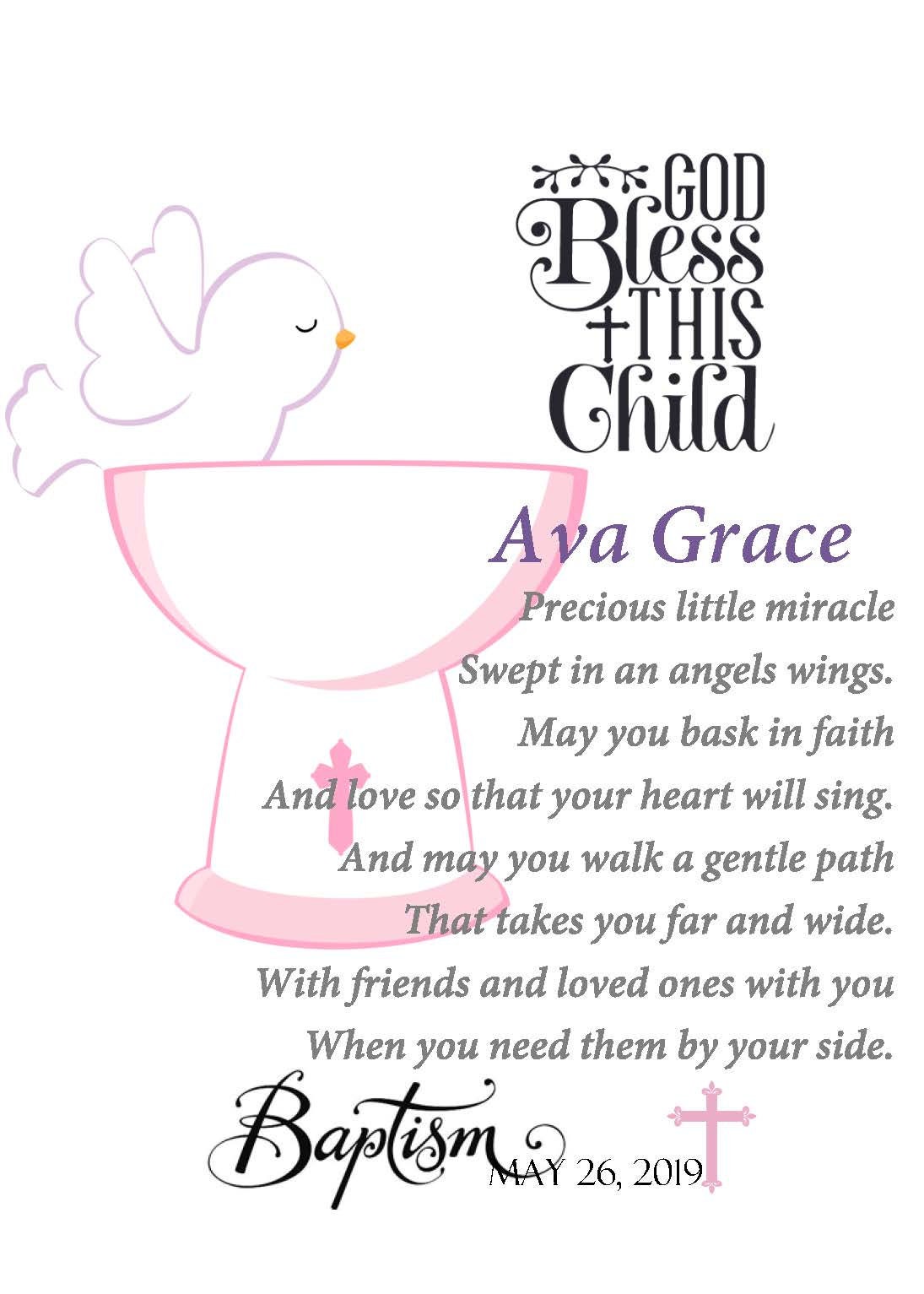 Baptism Poem Printable | Includes *FREE* Customization - Etsy