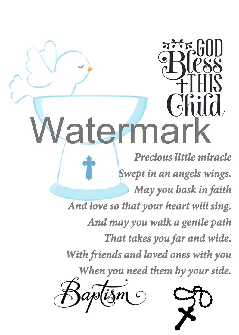 Baptism Poem Printable | Includes *FREE* Customization - Etsy