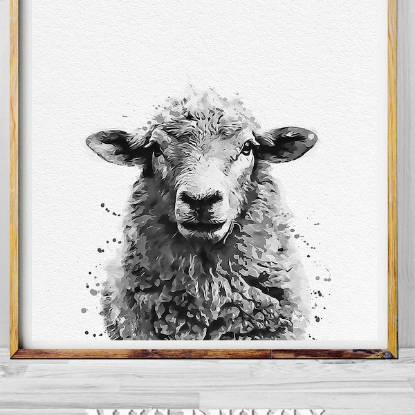 Sheep Wall Art Etsy