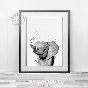 Set of 6 Safari Animal Prints, Black and White, African Baby Animals ...