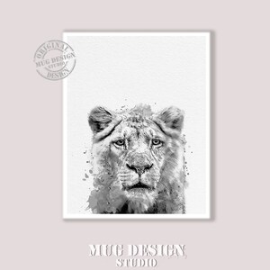 Set of 6 Safari Animal Prints, Black and White, African Baby Animals ...
