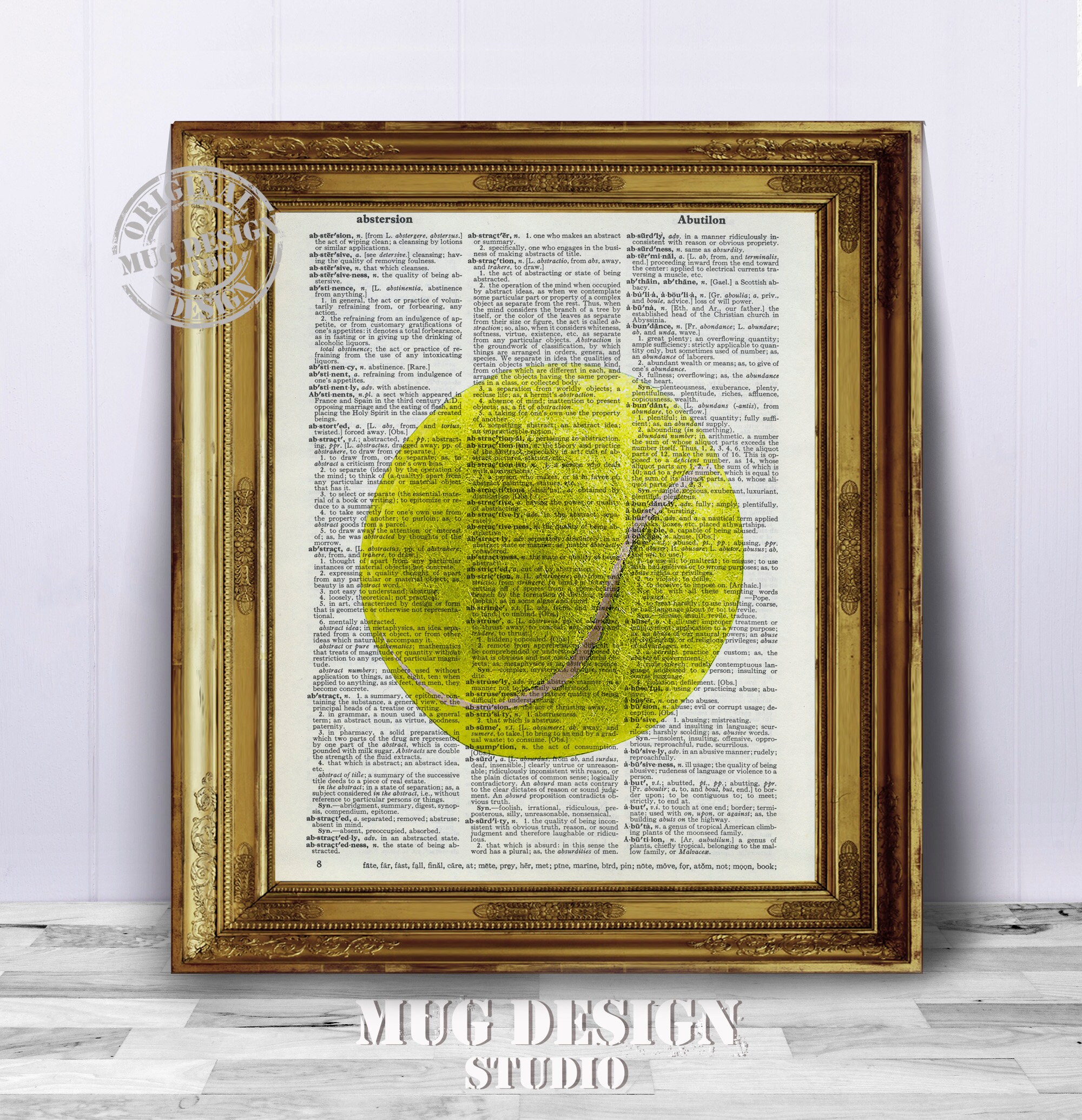 Tennis Ball Dictionary Art Print Illustration Dictionary Page Etsy