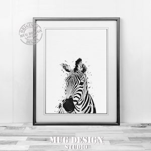 Set of 6 Safari Animal Prints, Black and White, African Baby Animals ...