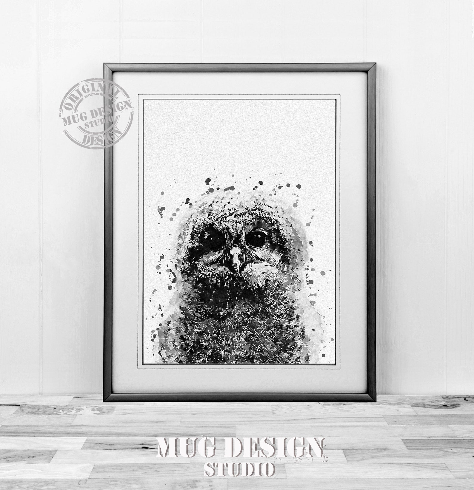 Black and White Watercolor Baby Animals Nursery Wall Art Set - Etsy