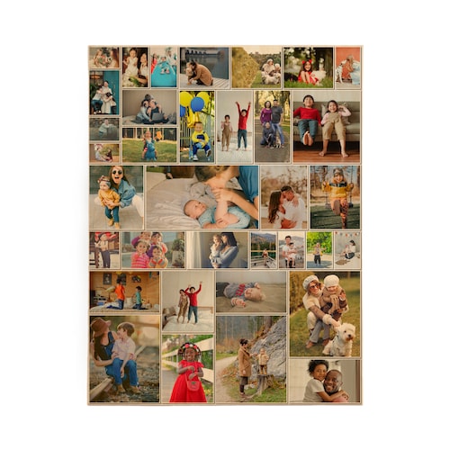 Custom Photo Collage on Wood Unlimited Photos Collage Etsy