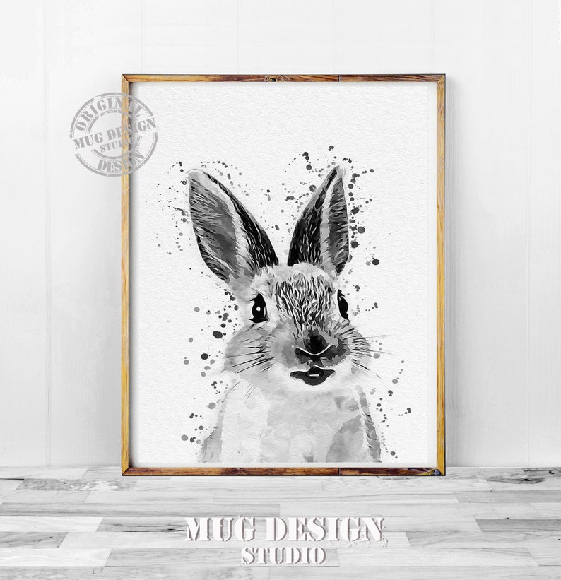 Hare Woodland Animal Head A1 A2 A3 A4 A5 Vintage Art Print Poster