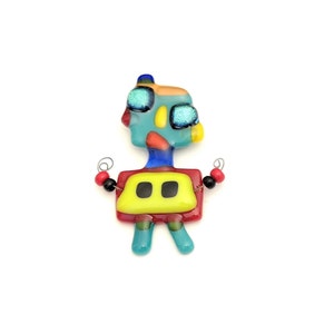 Fused glass brooch pin pin, joyful and colorful, gifts