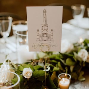 Chicago Wedding Table Cards - Digital Download