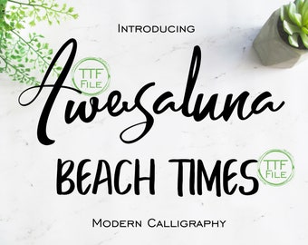 Fonts Set Digital Font Modern Calligraphy Swash Bold Font Software Download TTF Files Word Silhouette Cricut Photoshop Corel Draw