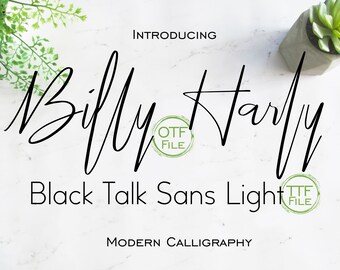 Fonts Set Digital Font Modern Calligraphy Swirly Swash Font Software Download TTF OTF Files Word Silhouette Cricut Photoshop Corel Draw