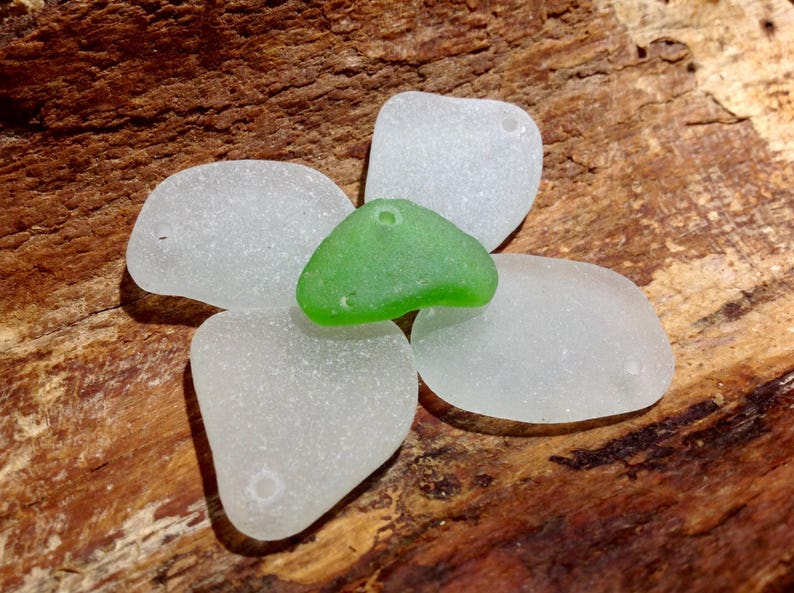 Sea Glass Hole 2 mm Drilled Sea Glass For Jewelry Crafts SmallMiddle Sea Glass Pendant Sea Glass Beads Beach Glass Jewelry Supply Sea Glass