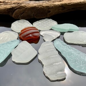 Pattern sea glass set for mosaic making Genuine beach glass craft Rare beach finds Collectible ocean glass for sea collection Real sea glass