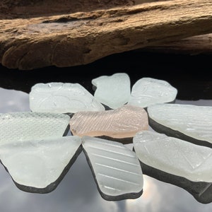 Pattern sea glass set for mosaic making Genuine beach glass craft Rare beach finds Collectible ocean glass for sea collection Real sea glass