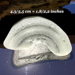 Frost sea glass single Large sea glass Rare beach finds Extra old sea glass White sea glass Smoke sea glass Collectibles sea glass genuine