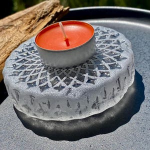 Sea Glass Tea Light Candle Holder Ashtray in Sea Stile Marine Ash Pot Circle Bottle Bottom Nautical Jewelry Organizer