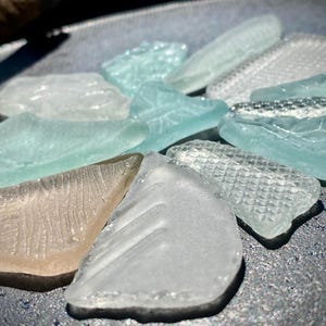 Pattern sea glass set for mosaic making Genuine beach glass craft Rare beach finds Collectible ocean glass for sea collection Real sea glass