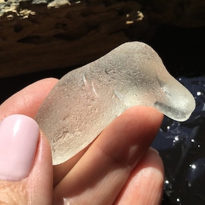 Unique sea glass natural Frost sea glass Authentic sea glass Sea glass single One collectible sea glass Rare beach glass White sea glass