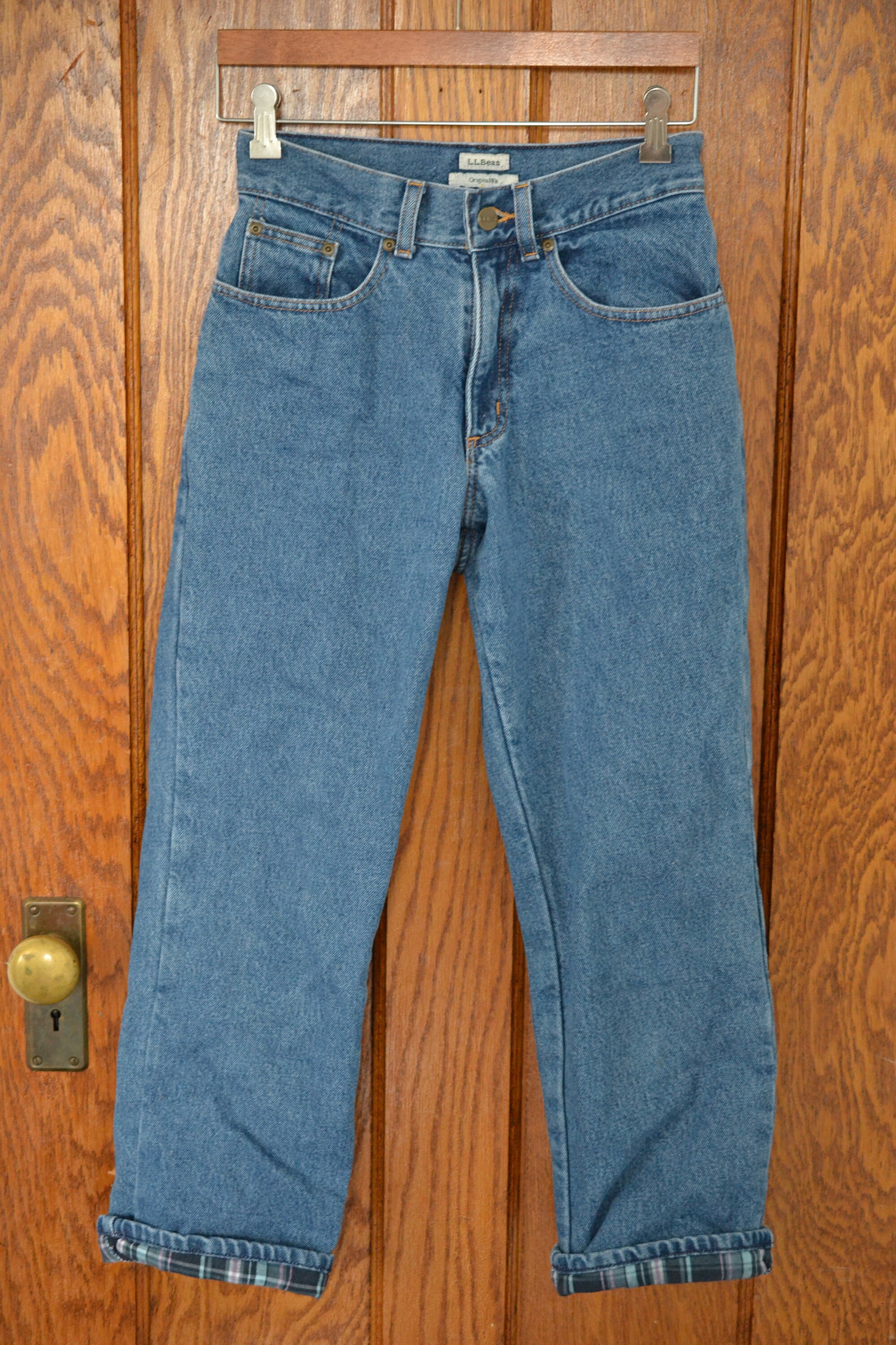 LL Bean Lined Jeans | Etsy