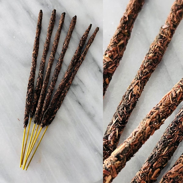 HOLY BLEND Artisan Incense Sticks, Natural Smudge Stick Incense, Hand-Rolled Resin Incense for Purification and Aromatherapy