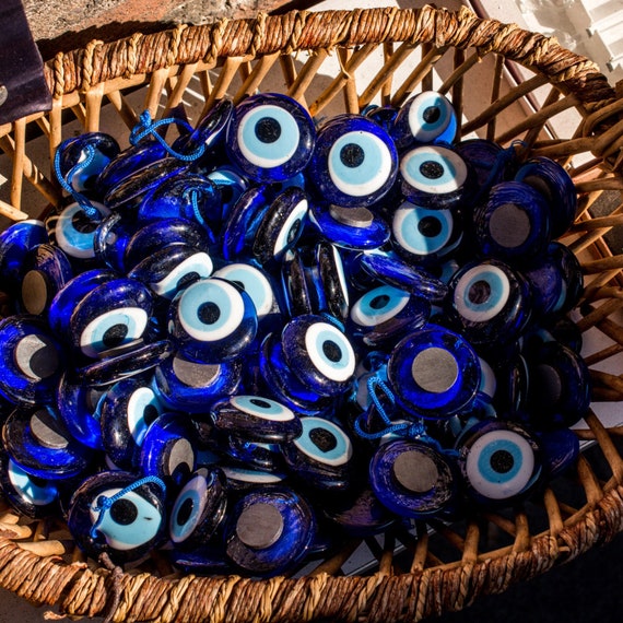 Türkisches Evil Eye Glas 9 cm griechisches Mati Auge Nazar Amulett Schutz  Glück 100% authentische handgefertigte Wohnkultur Auto Hängen -   Österreich
