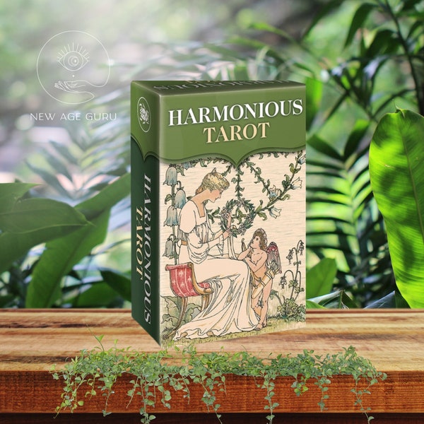 Harmonious Tarot Mini Boxed Kit I Pocket Tarot Deck with Booklet I Victorian Mini Tarot Boxed Kit