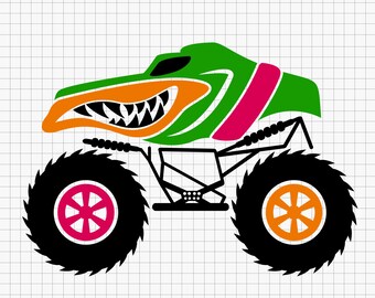 Download Shark Svg Monster Truck Svg File Boy Monster Truck Dxf Boy ...