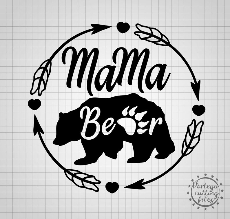 Download Mama Bear Svg Files Mama Bear Cut File Mama Bear Dxf Files ...