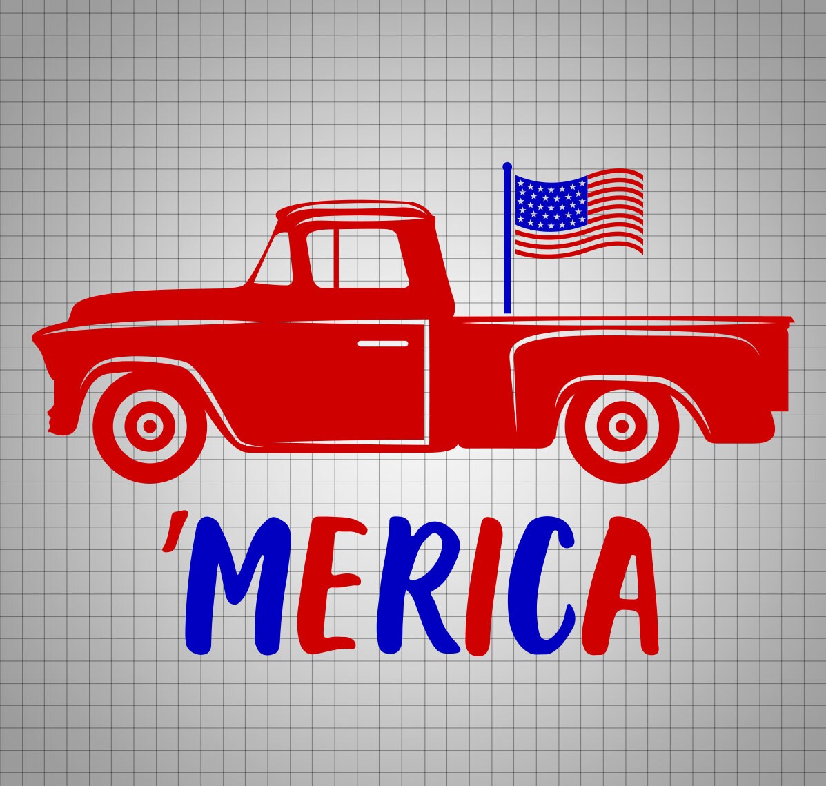 Download Old Truck Svg USA Flag Svg 4th of July Svg American Flag ...