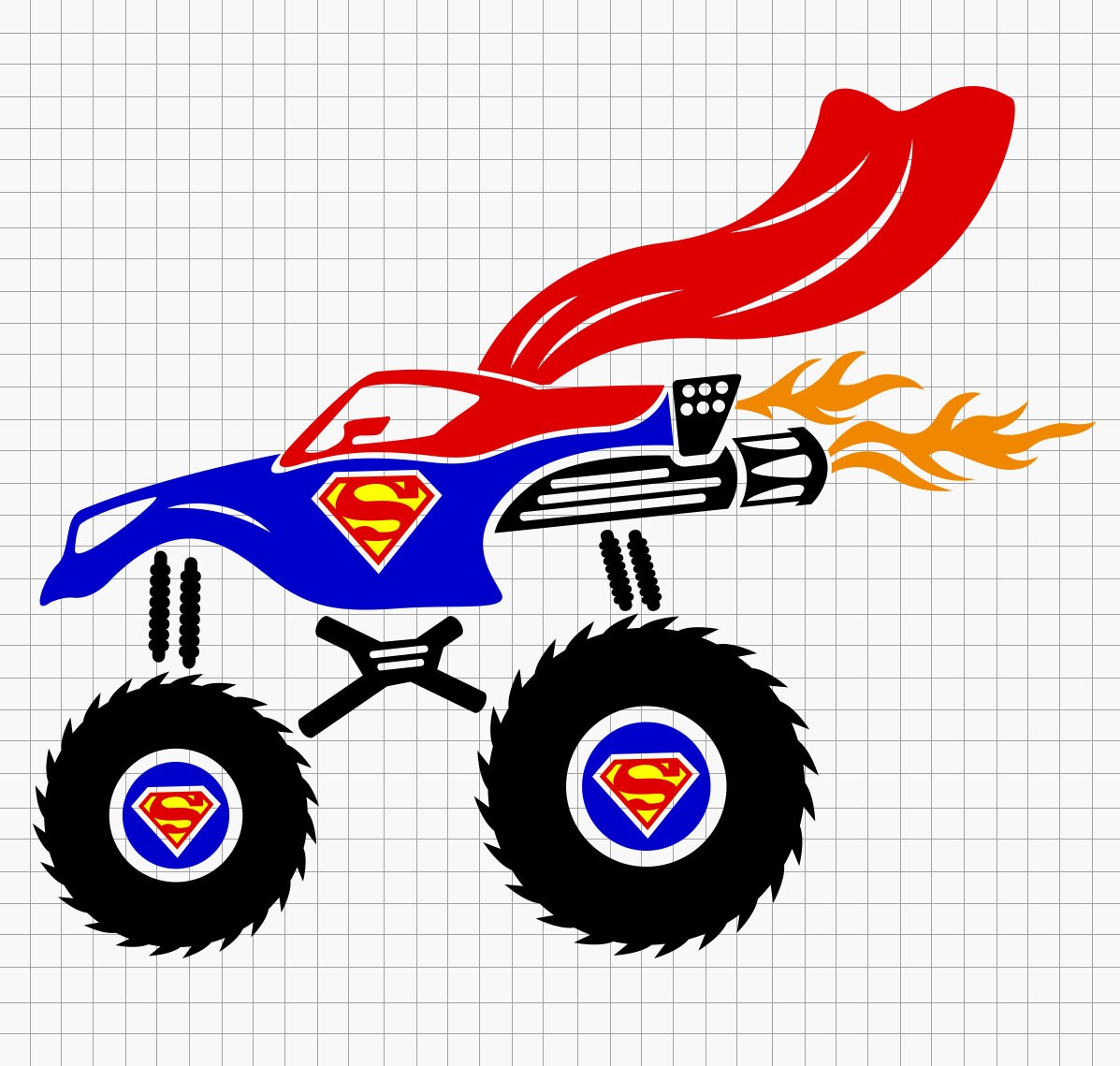 Download Superman Svg Monster Truck Svg Super Hero Svg File Boy Svg ...