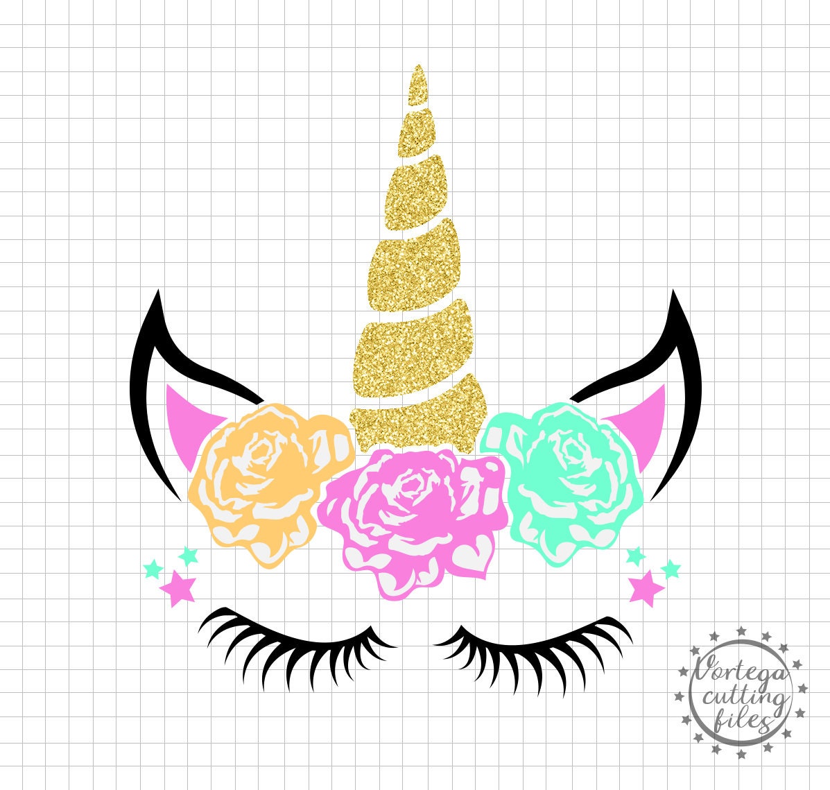 Download Cute Unicorn Svg Unicorn Head Svg Unicorn Flowers Svg Unicorn | Etsy