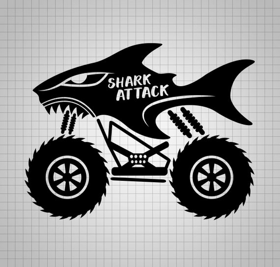 Download Shark Svg Monster Truck Svg File Boy Monster Truck Dxf Boy ...
