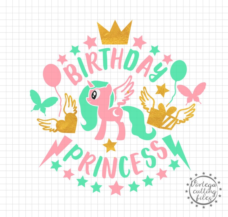 Download Birthday Princess Svg Birthday Girl Svg Birthday Party Svg | Etsy