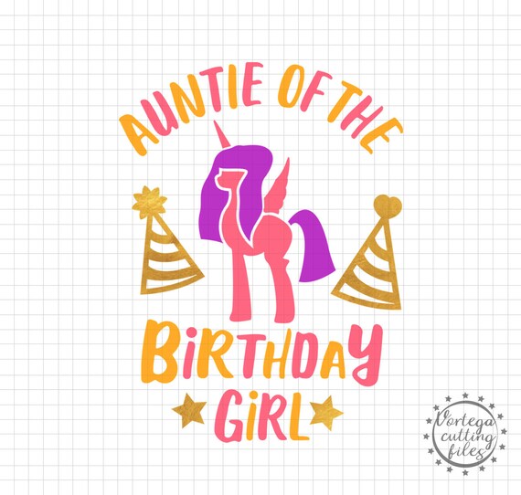 Download Auntie Of The Birthday Girl Auntie Svg Aunt Of The Birthday Etsy PSD Mockup Templates