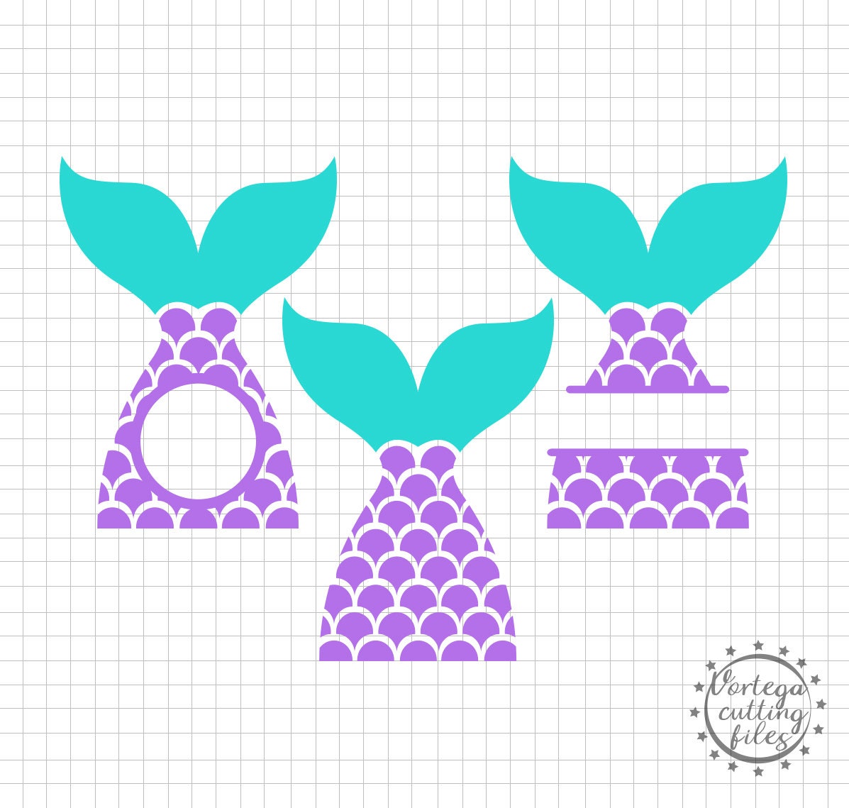 Download Mermaid Tail Svg Mermaid Scales Svg Split Mermaid Monogram ...