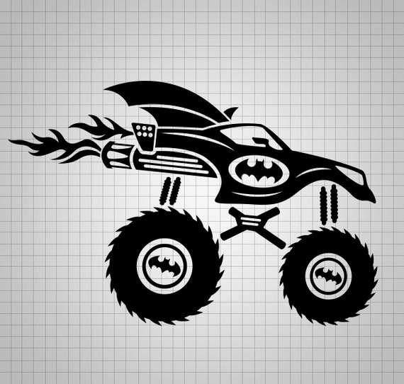 Batman Svg Monster Truck Svg Files Superhero Svg Dxf Png Boys Etsy