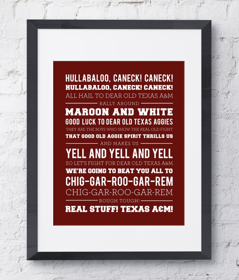 Texas AM Overcome Music Wall Artwork - Printable Down load - Purple and White - 8x10 image about Fight Song Lyrics Printable identify Texas AM Battle Music Wall Artwork - Printable Obtain - Pink and White - 8x10