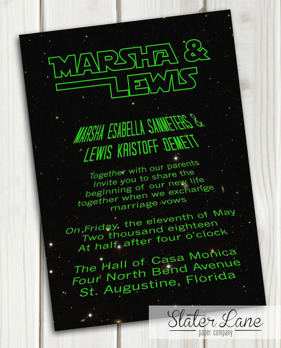 Star Wars Wedding Invitation Theme Printable Download | Etsy