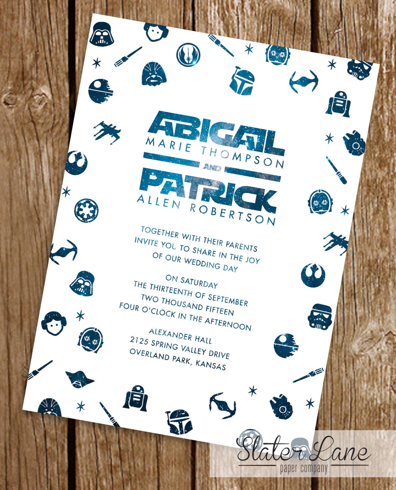 Star Wars Wedding Invitation Theme Galaxy Printable Download Etsy