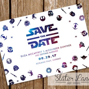 Star Wars Wedding Invitation Theme Galaxy Printable Download - Etsy